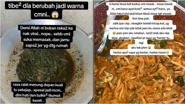 Kwetiau Wanita Ini Tiba-Tiba Berubah Hitam saat Dimasak, Curiga Ada Hal Mistis