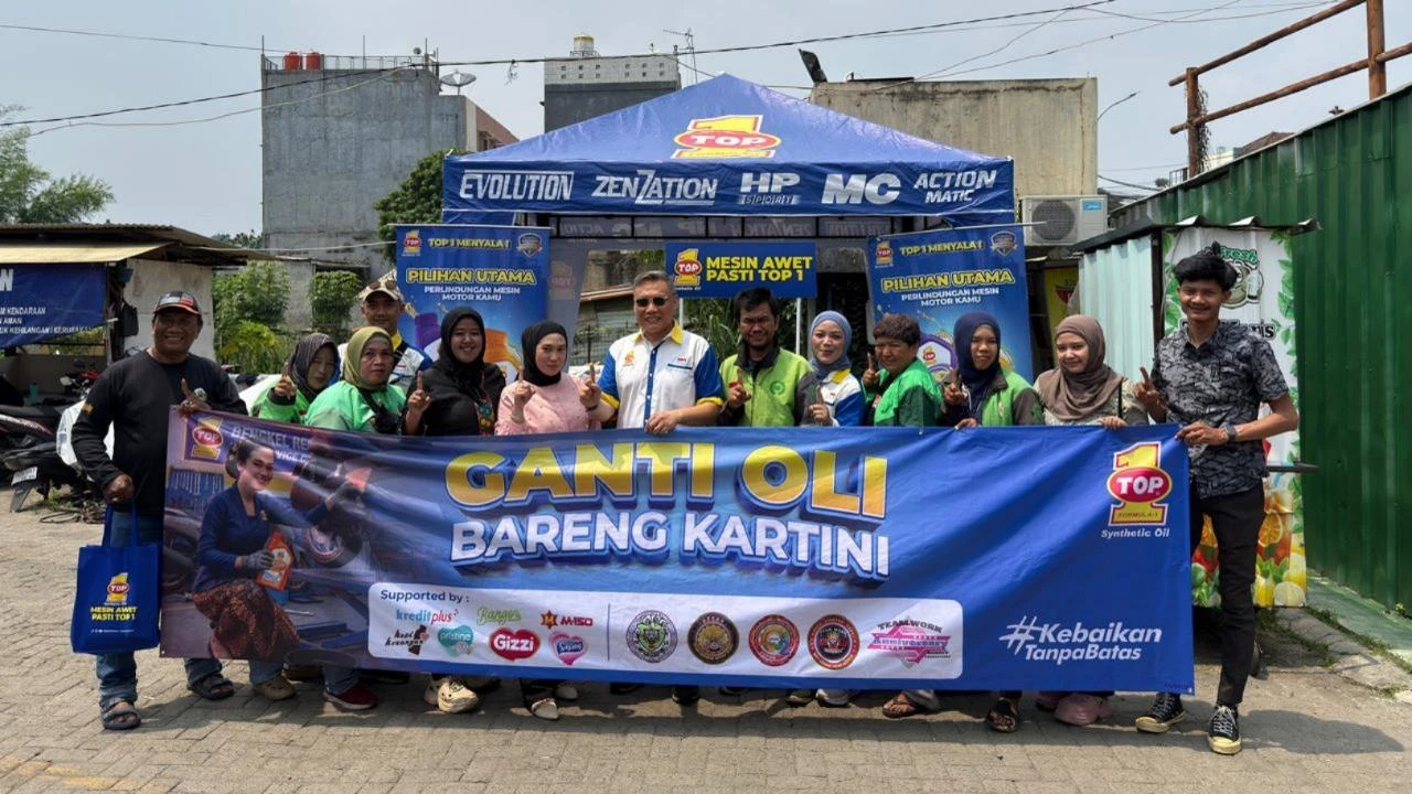 TOP 1 Rayakan Hari Kartini dengan Ganti Oli Gratis untuk Ojol Wanita