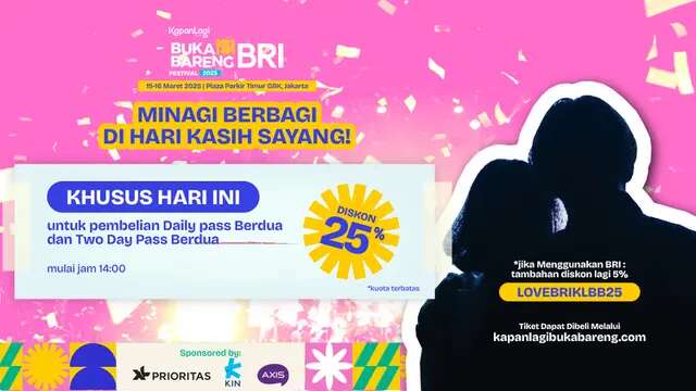 Spesial Hari Kasih Sayang, Promo untuk Tiap Pasangan dari KapanLagi Buka Bareng BRI Festiv...