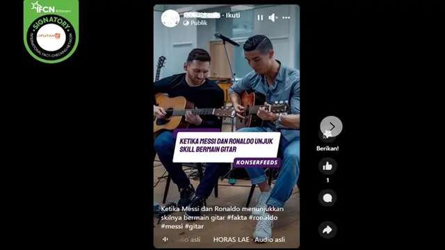 Kumpulan Video Hoaks Sepekan: Messi-Ronaldo Bermain Gitar hingga Gurita Raksasa Hancurkan ...