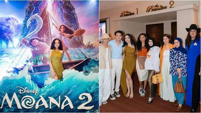 6 Potret Lyodra Ginting di Premiere Film Moana 2, Ditemani Randy Martin