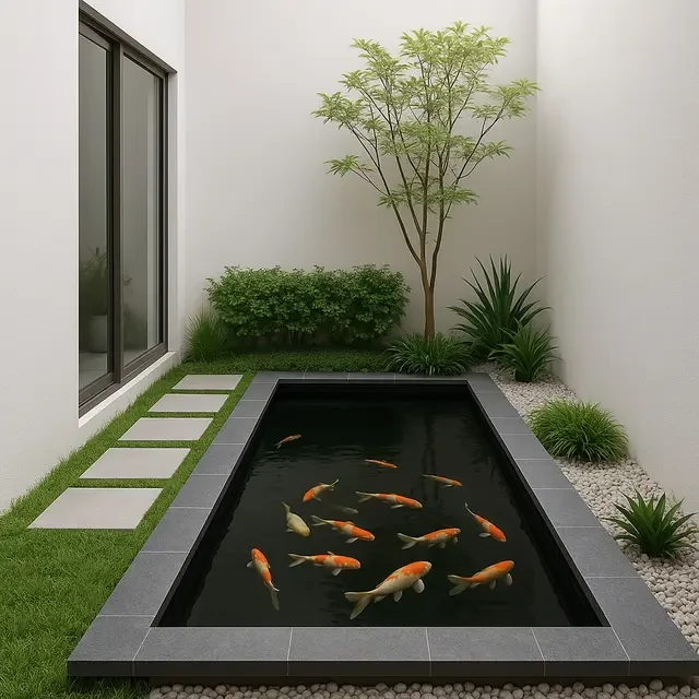 8 Desain Kolam Ikan dan Taman Minimalis di Area Sempit, Bikin Hunian Jadi Estetik di 2025
