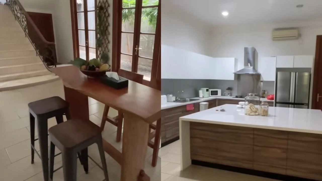 9 Potret Dapur dan Ruang Makan di Rumah Rina Nose, Desainnya Bikin Adem