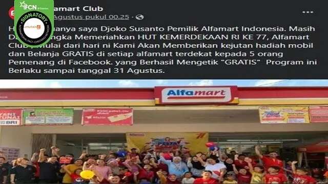 Deretan Hoaks Catut Nama Minimarket, dari Pembagian Uang hingga Kirim Makanan ke Tentara I...