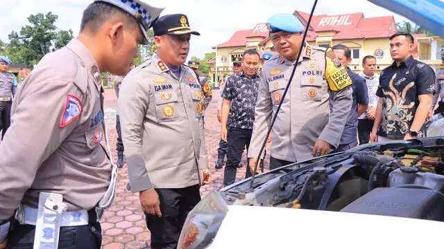 Kategori Rawan, Polda Riau Cek Kesiapan Polres Rokan Hilir Kawal Pilkada hingga Tuntas