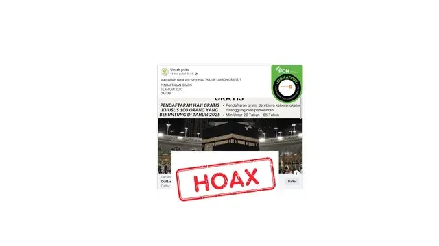 Cek Fakta: Hoaks Tautan Pendaftaran Haji Gratis Tahun 2025 dari Pemerintah