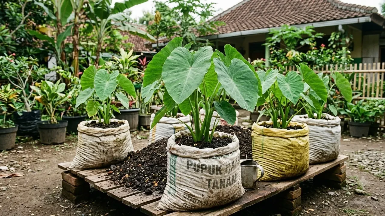 Cara Menanam Talas dalam Karung agar Umbinya Besar dan Berkualitas
