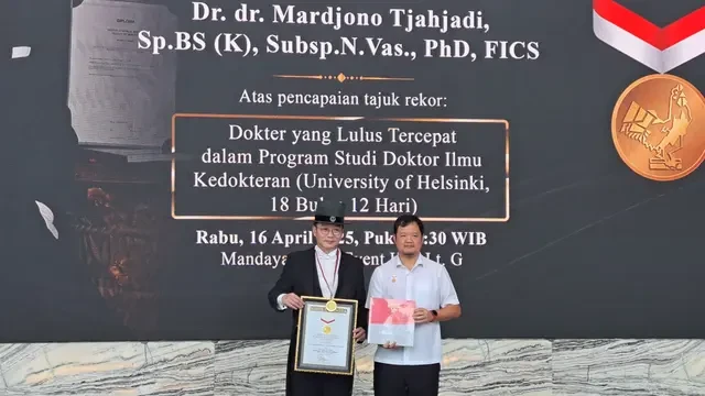 Raih Gelar Doktor dalam 18 Bulan, Dokter Bedah Saraf Joy Pecahkan Rekor MURI
