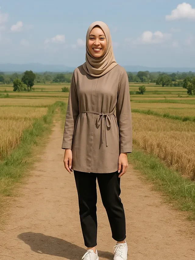 9 Contoh Model Tunik Tali Samping, Bikin Tubuh Terlihat Langsing dan Modis