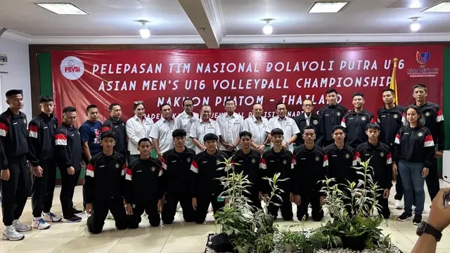 Bawa 12 Pemain, PBVSI Lepas Timnas Voli Putra Indonesia ke Asian Men's U-16 Championship 2...