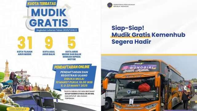 Pendaftaran Mudik Gratis Kemenhub 2025, Ketahui Jadwal dan Cara Mendaftarnya