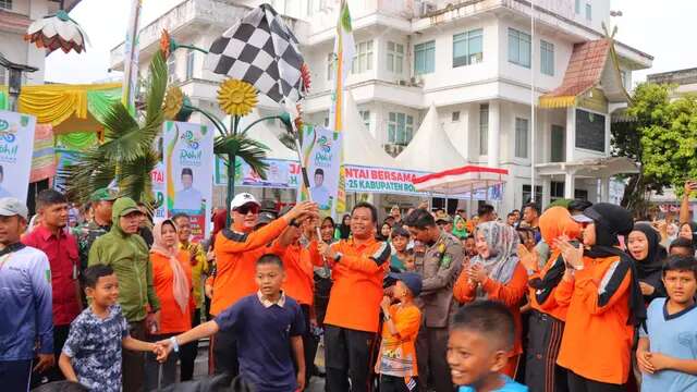 Jalan Santai HUT Rokan Hilir, Kapolres Sebut Dinginkan Situasi Saat Kampanye Pilkada