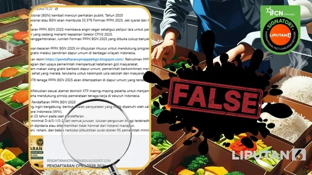 Cek Fakta: Tidak Benar Link Pendaftaran PPPK BGN 2025
