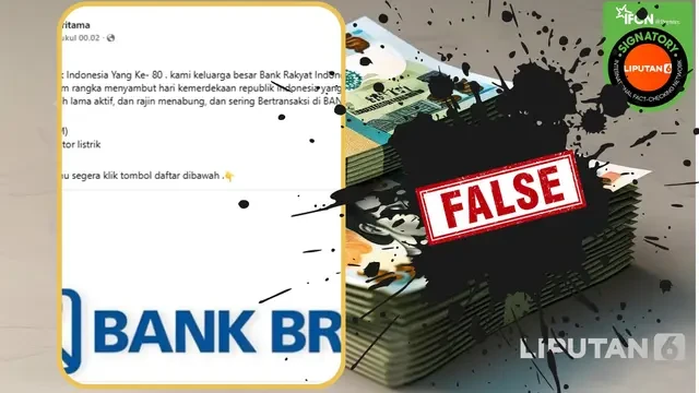 Cek Fakta: Tidak Benar Ini Link Pendaftaran BRI Bagikan Hadiah Menyambut Hari Kemerdekaan ...