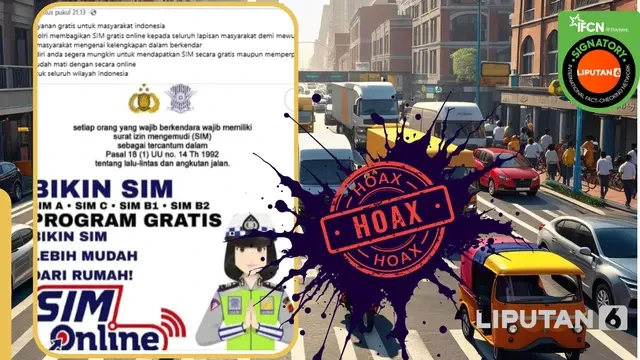 Cek Fakta: Tidak Benar Ini Link Pendaftaran Bantuan SIM Online Gratis