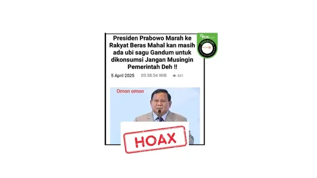Cek Fakta: Hoaks Artikel Presiden Prabowo Marah ke Rakyat yang Bikin Pusing Pemerintah