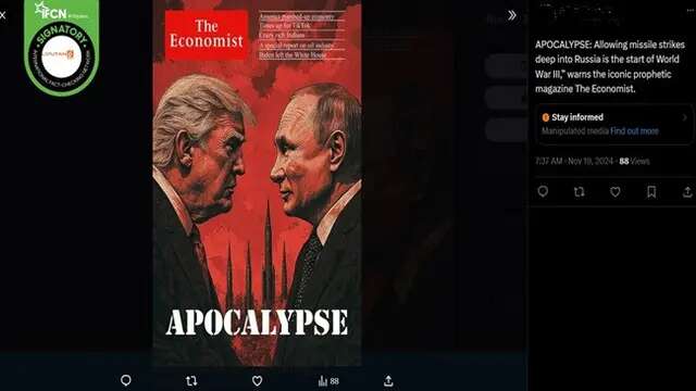 Cek Fakta: Hoaks Gambar Sampul Majalah The Economist Berjudul 