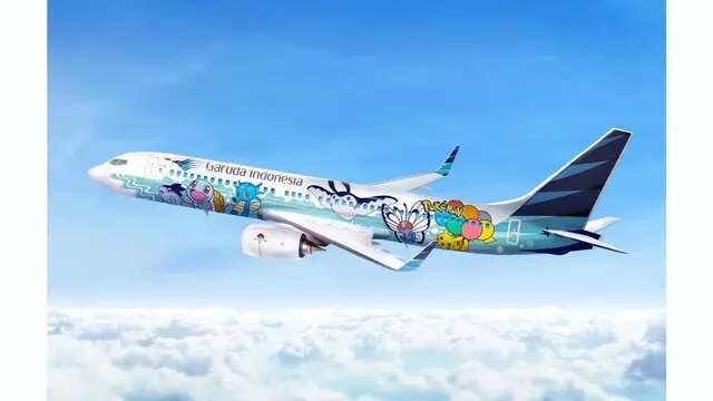 Penampakan Design Livery Tematik Pokemon Pikachu Jet di Pesawat Garuda Indonesia