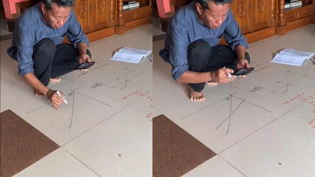Kisah Guru Tulis Materi di Lantai Saat Kelas Online, Banjir Pujian Warganet