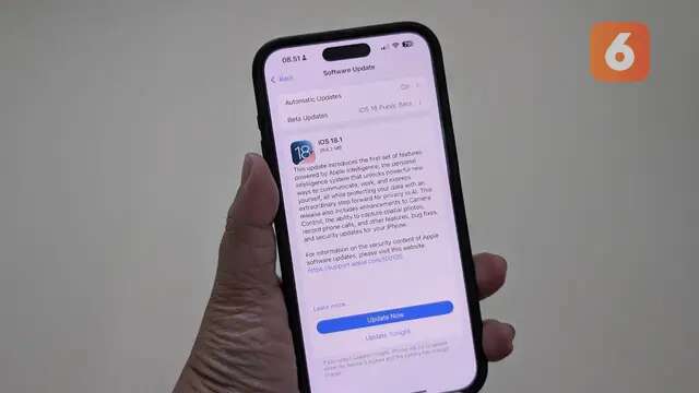 Apple Rilis iOS 18.1.1 Atasi Persoalan Keamanan, Pengguna iPhone Wajib Update