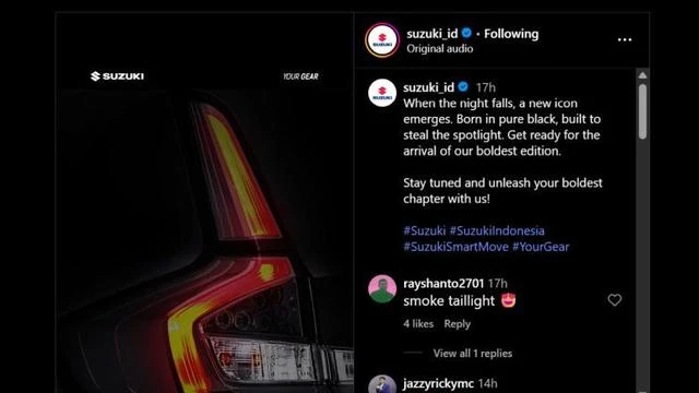 Suzuki Indonesia Lempar Kode Mobil Baru, Tampilannya Serba Hitam