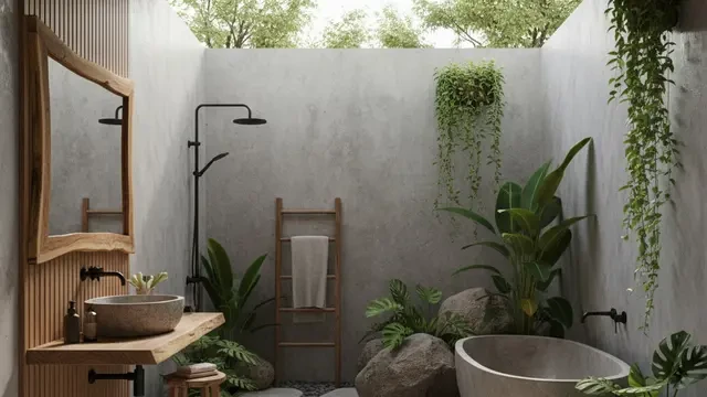 8 Inspirasi Kamar Mandi Konsep Alam 2025, Tren Desain Natural yang Bikin Rileks