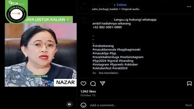 Cek Fakta: Hoaks Video Puan Maharani Berbagi Uang Rp 25 Juta