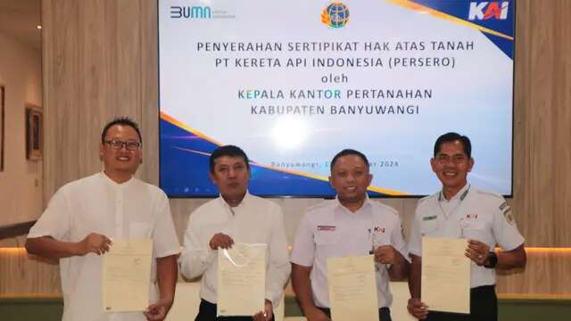 Komitmen Jaga Aset Negara, KAI Daop 9 Jember Sertifikasi 179.576 Meter Persegi di Banyuwan...