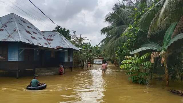 Puluhan Desa di Kabupaten Kampar Terkepung Banjir, Ribuan Warga Terdampak