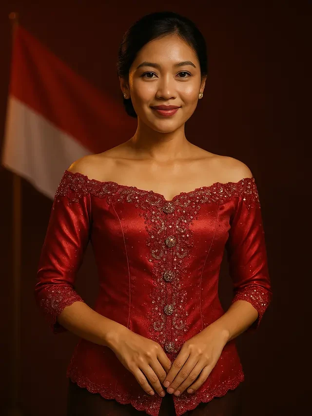 7 Model Kebaya Sabrina Kancing Depan Terbaru untuk Peringati Hari Kemerdekaan 17 Agustus 1...