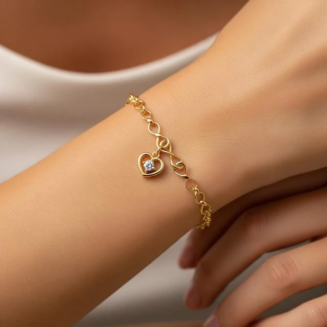 7 Gelang Emas 1 Gram Kombinasi Rantai dan Batu Zircon untuk Sentuhan Glamor, Inspirasi Tam...