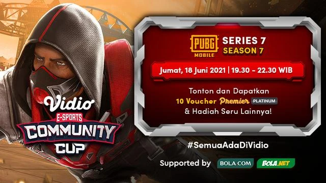 Link Live Streaming Vidio Community Cup Season 7 PUBGM Series 7 di Vidio Hari Ini