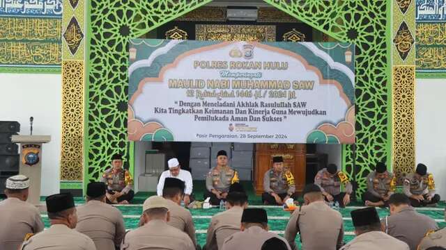 Peringati Maulid Nabi, Polisi Negeri Seribu Suluk Doa Bersama Pilkada Damai