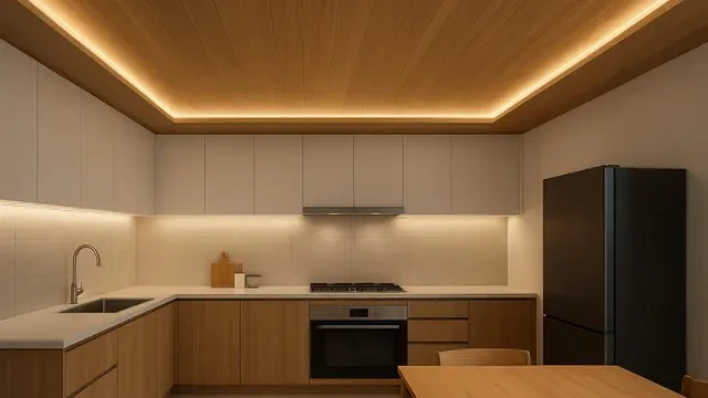 7 Model Plafon PVC Dapur dengan Lampu LED Tersembunyi, Bikin Ruangan Lebih Elegan dan Mode...