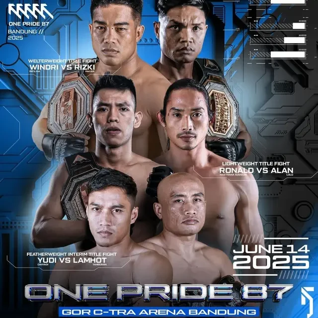One Pride MMA 87 Sajikan Duel Petarung Lokal untuk Guncang Kota Bandung