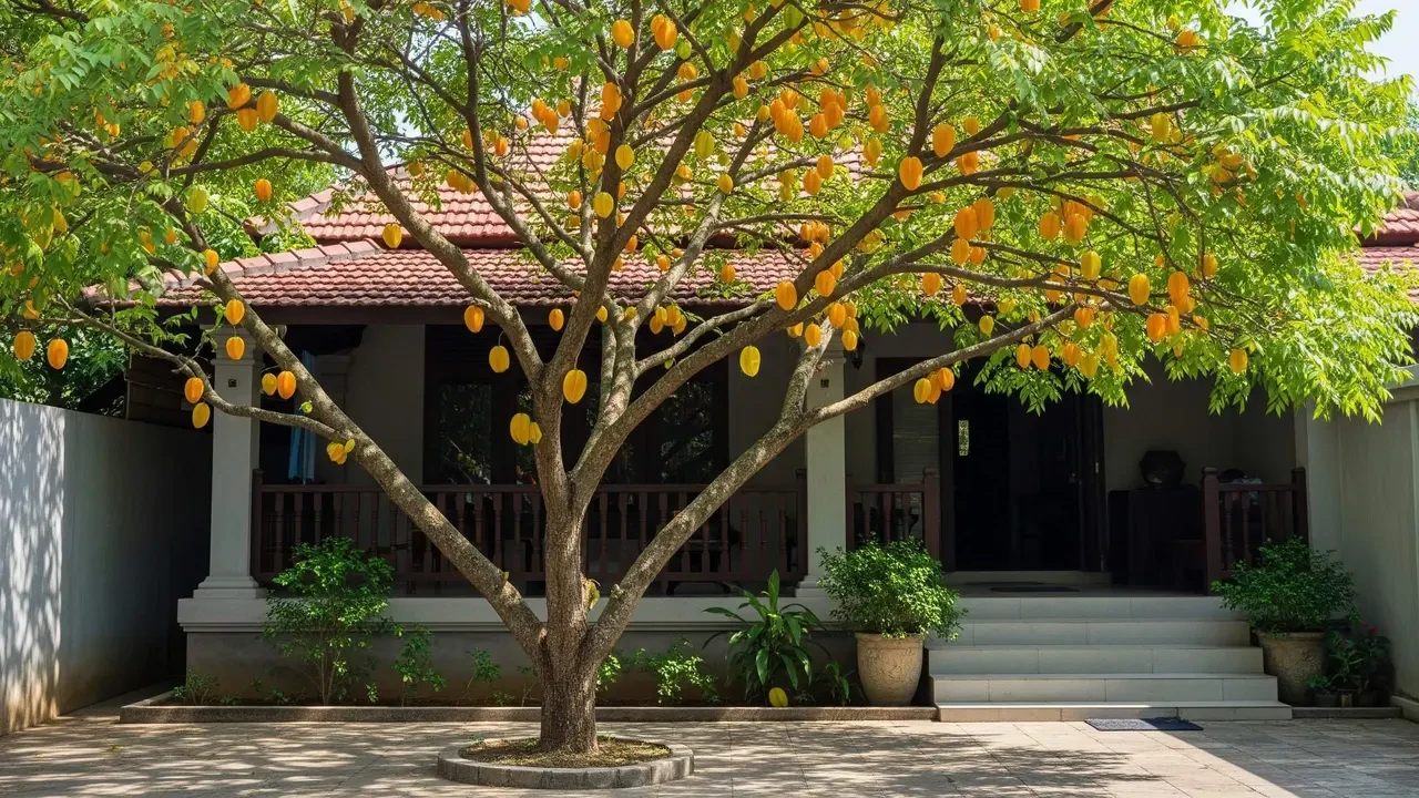 7 Pohon Buah Peneduh Rumah yang Akarnya Tidak Merusak Pondasi, Daun Rimbun, & Buah Tak...