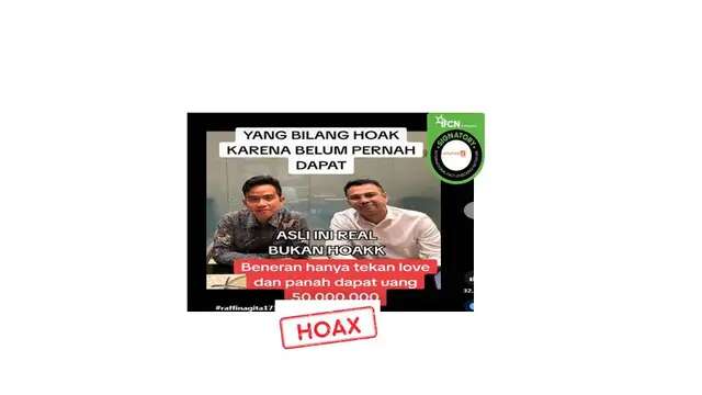 Cek Fakta: Hoaks Raffi Ahmad Bagikan Uang Rp 50 Juta Hanya dengan Tombol Like dan Bagikan ...