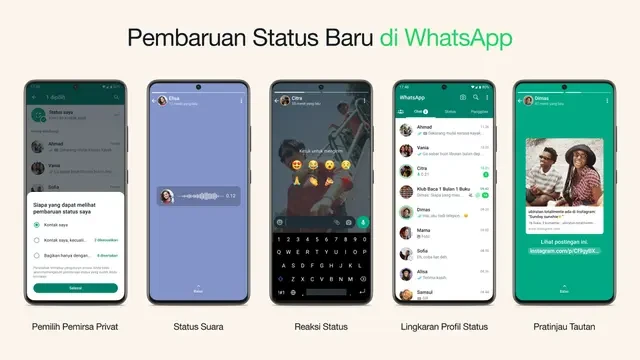 Fitur Baru WhatsApp Bikin Pengguna Punya Kontrol Lebih ke Status