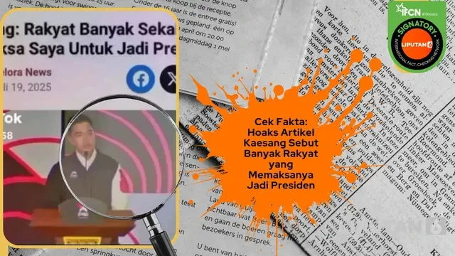 Cek Fakta: Hoaks Artikel Kaesang Sebut Banyak Rakyat yang Memaksanya Jadi Presiden
