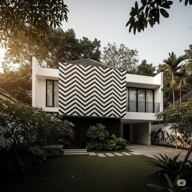 12 Inspirasi Cat Rumah Hitam Putih Sederhana, Elegan, Minimalis, dan Anti Ribet