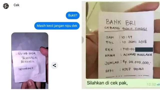 6 Potret Bukti Transfer Pakai Tulis Tangan Ini Bikin Tepuk Jidat, Gagal Menipu