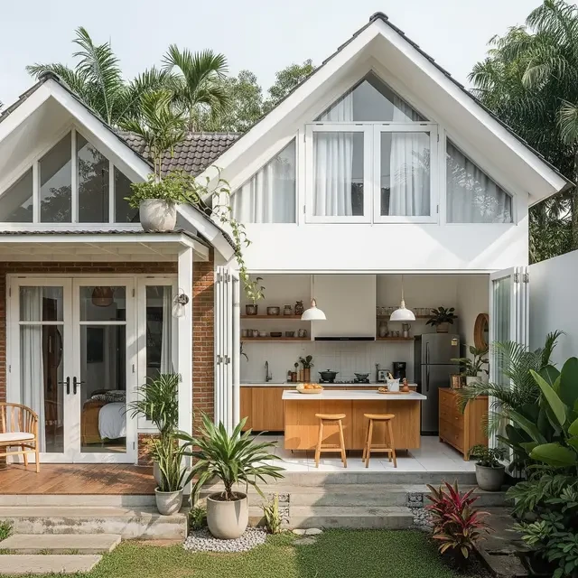 9 Model Rumah Gaya Skandinavia dengan Dapur Terbuka, Estetik Minimalis