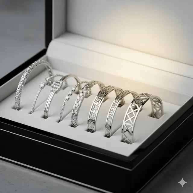 7 Desain Gelang Emas Putih Wanita Cantik Memikat Hati, Anggun dan Elegan