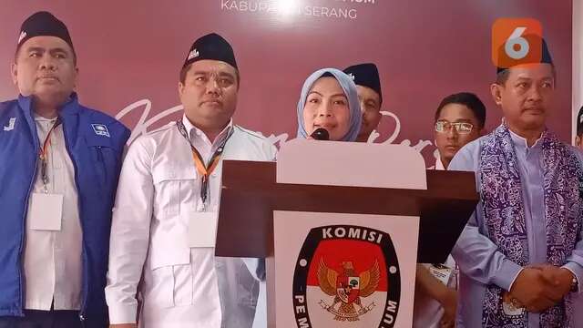 Tangis Air Mata Warnai Pendaftaran Ratu Zakiyah, Istri Yandri Susanto di KPU Kabupaten Ser...