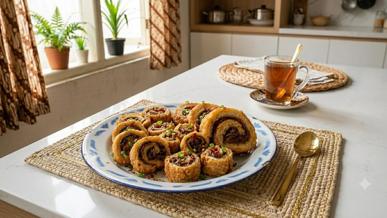 Resep Roti Tawar Abon Gulung, Cocok Jadi Menu Sarapan Enak