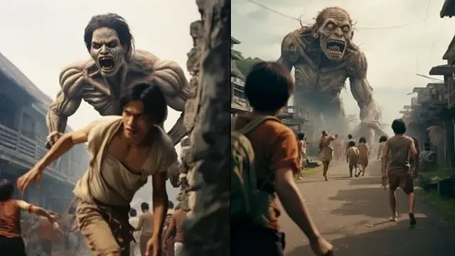 6 Kreasi AI Anime Attack On Titan Dibuat Live Action Versi Indonesia, Tampak Mencekam
