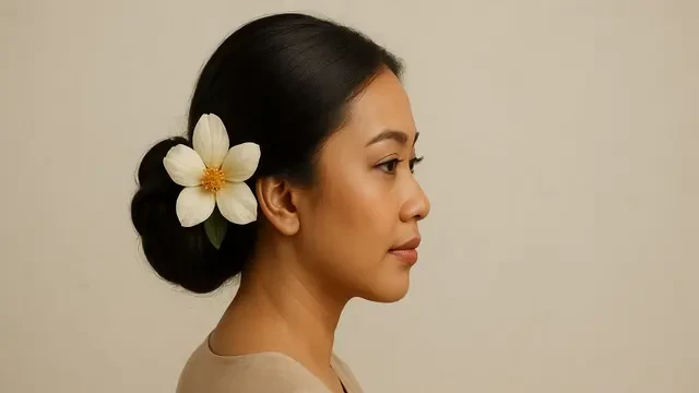8 Model Rambut Sanggul Sederhana dengan Aksen Bunga untuk Rayakan 17 Agustus 2025 Kemerdek...
