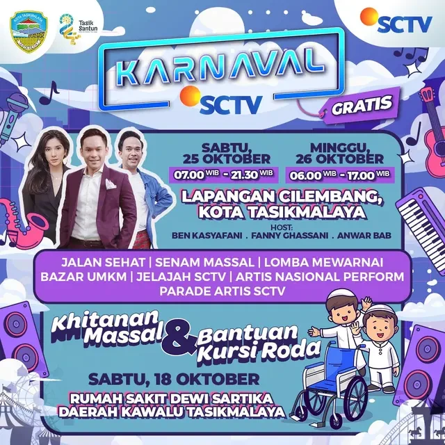 Karnaval SCTV Kembali ke Tasikmalaya, Bertabur Bintang hingga Aksi Sosial