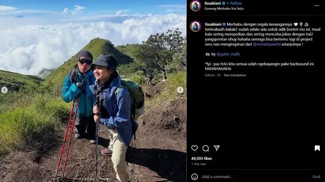 Cerita Tissa Biani Bawa Misi Lingkungan di Gunung Merbabu, Sempat Ingin Menyerah karena Al...