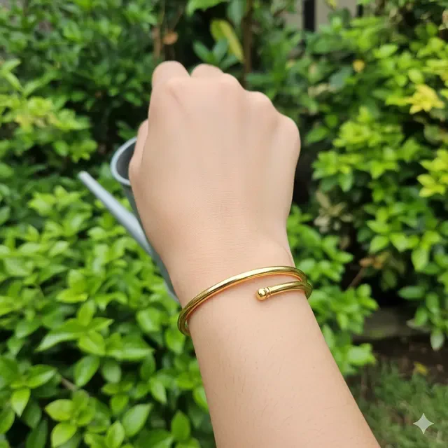 8 Gelang Emas Lilit Polos 24 Karat Cocok Disimpan Jangka Panjang, Elegan